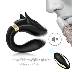 Close-up of the COUPLE VIBE FOX showing its smooth and sleek silicone material