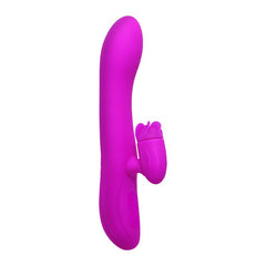USB Rechargeable Vibrator with Flexible Shaft and Clitoral Stimulator