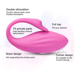 Close-up of Lesparty Swan Vibrator with powerful and flexible dual motors