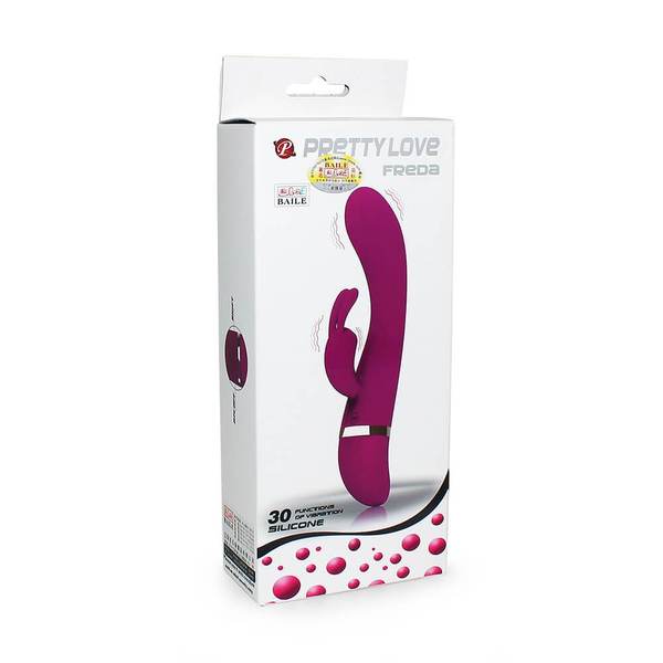 PRETTY LOVE FREDA - Luxury silicone rechargeable rabbit vibrator for intimate pleasure