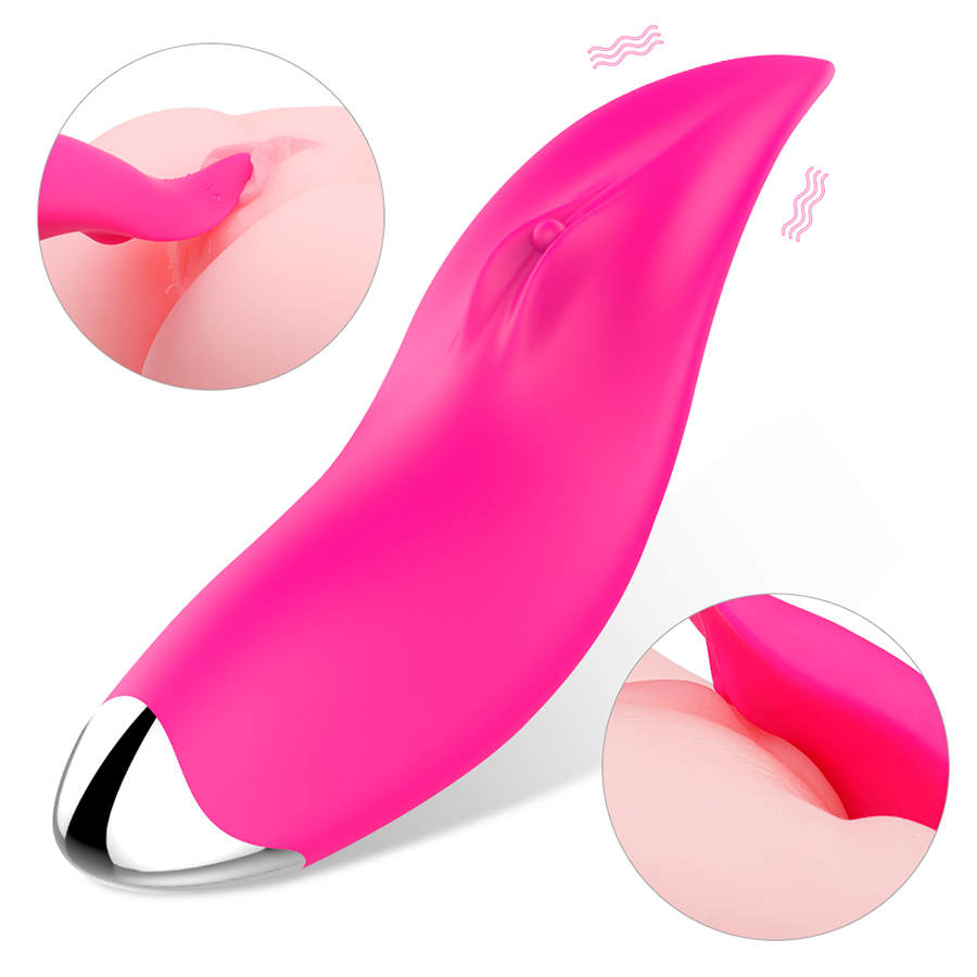 Lengua Vibradora Kissme product image showing the vibrating silicone tongue with textured surface and adjustable speed settings