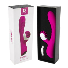 Beautiful woman wearing NYMPH SHANDE rose gold necklace with pearl pendant