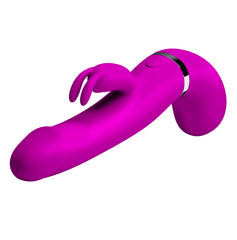 Potente vibrador eyaculador con 12 funciones y diseño realista en color rosa