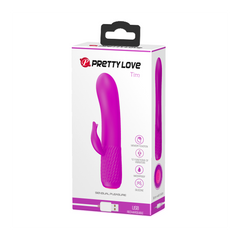 Vibrador Pretty Love Tim Recargable en color rosa vibrante y elegante