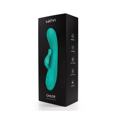 VIBRADOR WINYI CHLOE, made of smooth silicone with a curved design for targeted G-spot stimulation and external pleasure, waterproof for versatile use