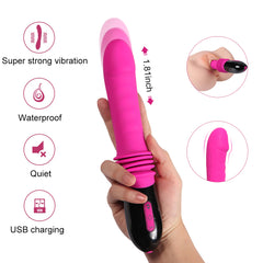 Thrusting vibrator with realistic design and multiple speed settings