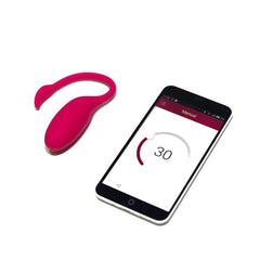 Close up of the Magic Flamingo vibrator with 10 vibration modes and app connectivity