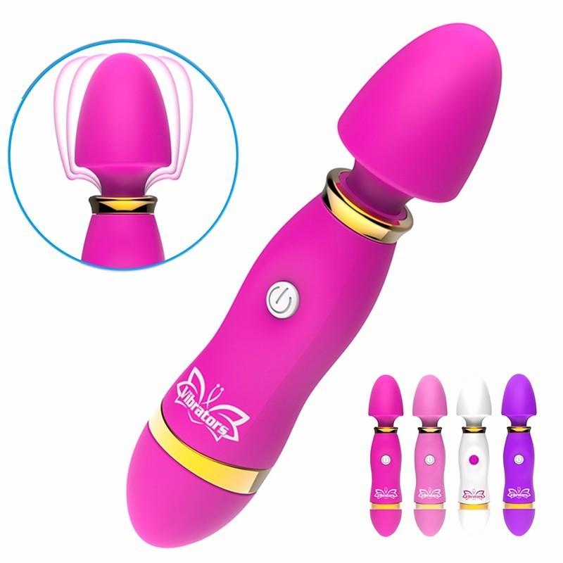 Vibrador Wand Kinds Stong product image showing a woman using the wand massager on her neck and shoulders