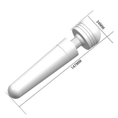 MASAJEADOR WAND ENJOY: Close-up of the vibrating head of the handheld massager with a sleek design