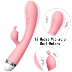 Elegant and powerful pink vibrator with rechargeable battery and quiet motor
