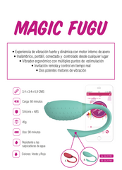 Multiple angles of the eye-catching Magic Fugu Red - Green product, highlighting its unique and elegant design