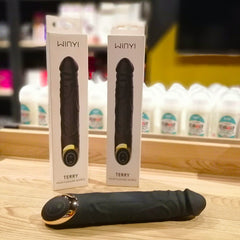 Alt text: Winyi Terry Vibrador - a sleek and modern product designed for ultimate pleasure and satisfaction, featuring powerful vibrations and a luxurious terry cloth design