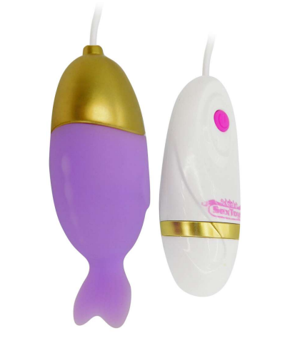 Compact and discreet fish-shaped vibrating egg for sensual pleasure