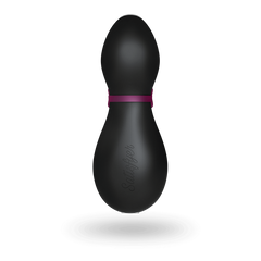 Close up of Satisfyer PRO Penguin stimulating head with soft silicone and easy-to-use controls