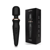 Close-up image of the Winyi Cindy Wand Massager, a powerful handheld device for soothing muscles and relieving tension in a sleek white and gold design