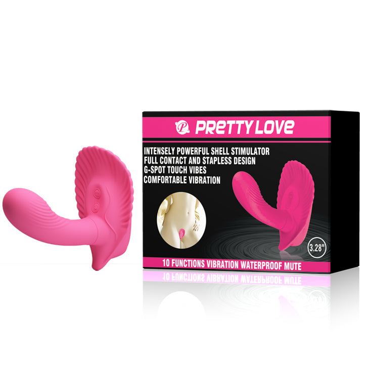Panty Fancy Clamshell 10 Funciones Pretty Love vibrating panty with remote control and 10 vibration modes