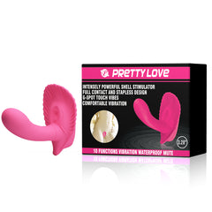 Panty Fancy Clamshell 10 Funciones Pretty Love vibrating panty with remote control and 10 vibration modes