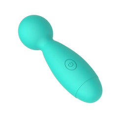 Close-up of Winyi Vivi Masajeador showing ergonomic handle and soft massage nodes