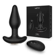 Black Winyi Carl Plug Vibrador with Smooth Texture and Powerful Vibration