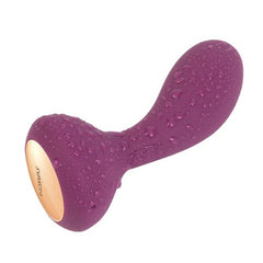 Black silicone anal vibrator with remote control for intimate pleasure