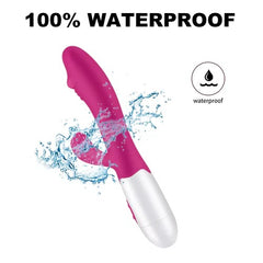 Rechargeable Candry Vibrator in Pink, Waterproof and 10 Vibration Modes