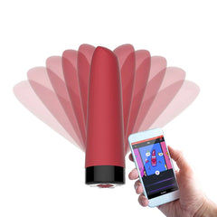A woman holding the Magic Awaken Vibrador Interactivo, demonstrating its ergonomic design and comfortable grip for use