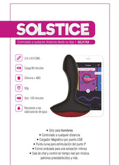 Woman using the Magic Solstice Plug Anal Vibrador for solo pleasure and stimulation