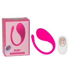 Vibrador Doble Estimulación Ruby in pink with rabbit ears and rotating beads for ultimate pleasure