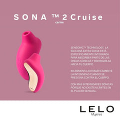 Estimulador Clitoris Sona 2 Cruise Lelo providing sonic waves for intense clitoral stimulation