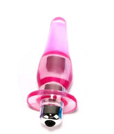 Long, purple plug anal vibrador pool with smooth surface and curved design for pleasure and comfort