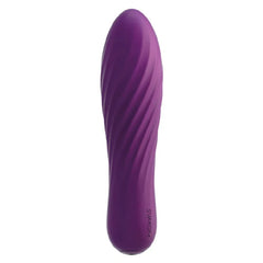 Vibrador de forma tulipán con diseño ergonómico y suave textura