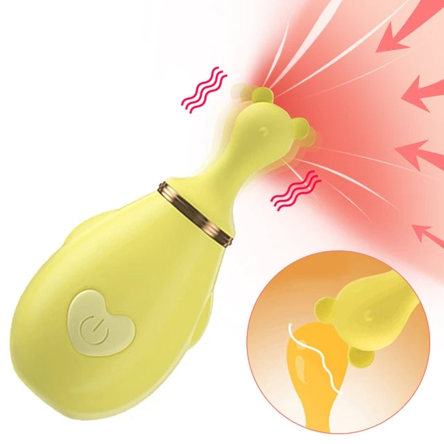 Yellow vibrating mouse sex toy with discreet design and powerful stimulation