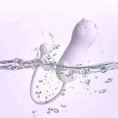 ###
A cute brown teddy bear-shaped vibrator with a soft, fuzzy texture