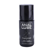 Close-up of black power anal lube bottle with 30 ml capacity