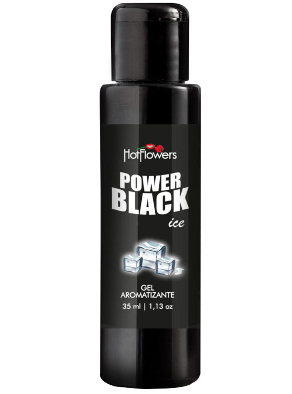 Power Black Gel Frío 35 ml HotFlowers, designed to provide soothing, cooling relief for muscles and joints, perfect for post-workout recovery