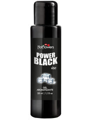Power Black Gel Frío 35 ml HotFlowers, designed to provide soothing, cooling relief for muscles and joints, perfect for post-workout recovery
