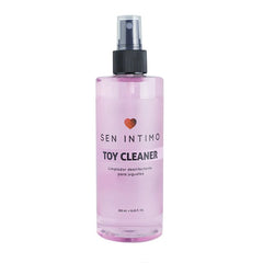 Transparent 250 ml bottle of Sen x Toy Cleaner, a gentle and effective cleaning solution for toys and intimate products