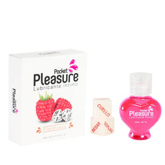 Image showing the Lub Intimo Pocket 20 ml + Dados product packaging, a convenient and discreet intimate lubricant for on-the-go use