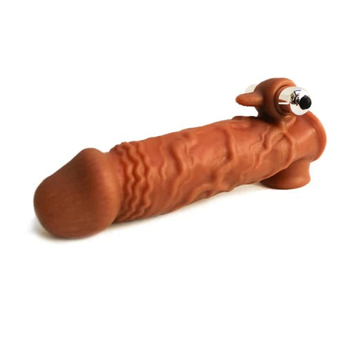 Realistic vibrating dildo sleeve for enhanced pleasure and stimulation