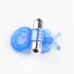 Waterproof Vibrating Cock Ring with Butterfly Clitoral Stimulator