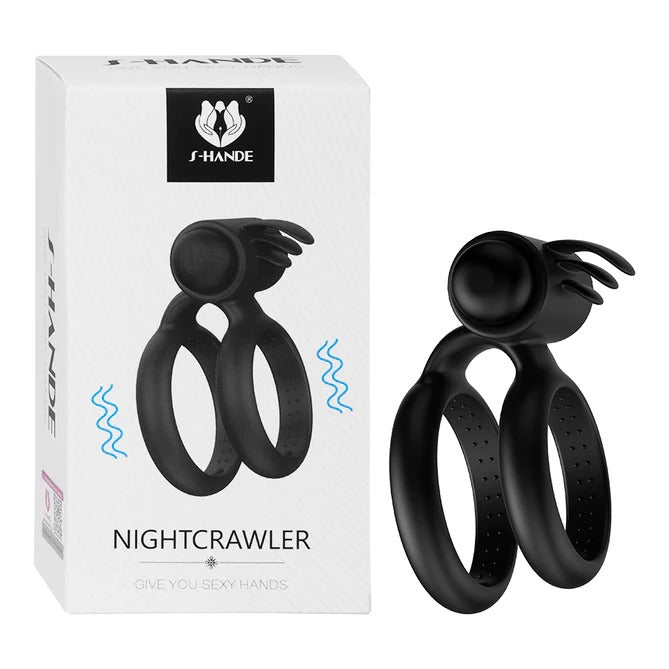 Anillo Vibrador Night Crawler: A black vibrating ring designed for enhanced pleasure during intimacy