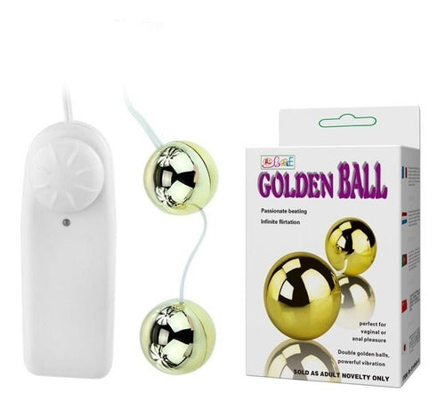 Golden Bolas Vibradoras with textured surface for enhanced stimulation and pleasure