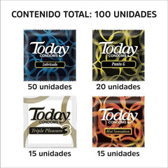 Kit Condones Today x 100 Unidades - Premium Quality Condoms for Safe and Enjoyable Protection