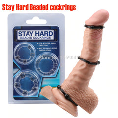 Stay Hard Ring x 3 product image showcasing three durable and flexible silicone rings for enhancing sexual performance and stamina during intimate activities