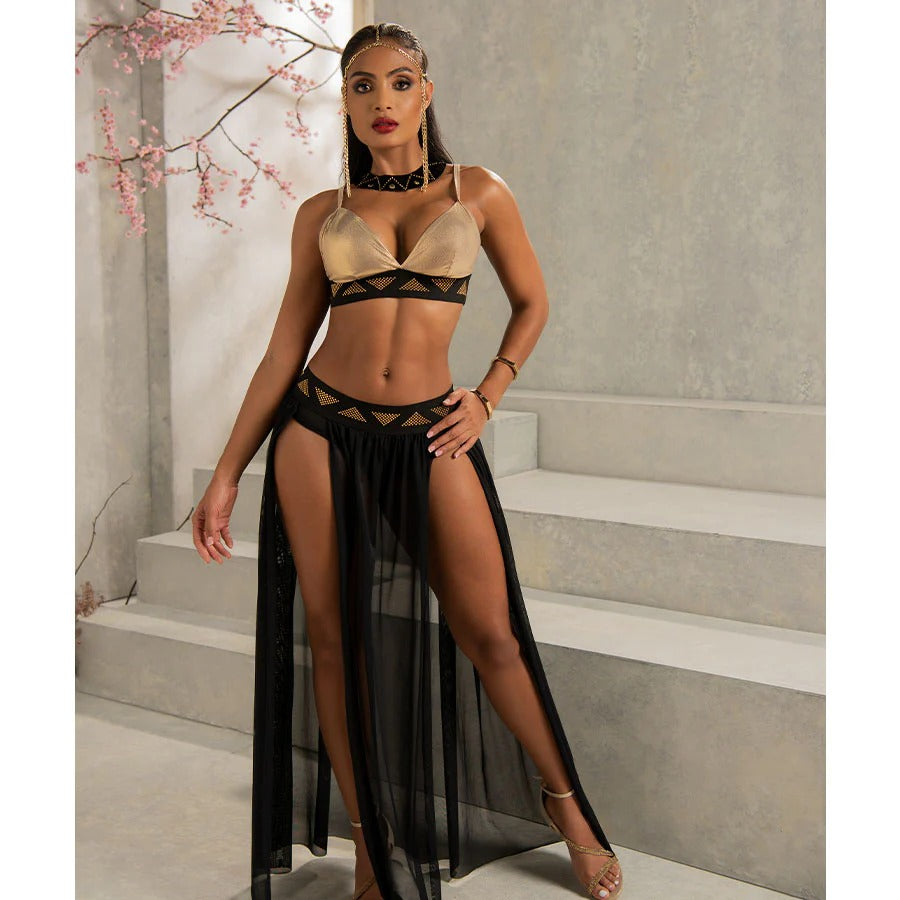 EGIPCIA HERIT natural herbal hair oil in a beautiful glass bottle with gold accents on a white background