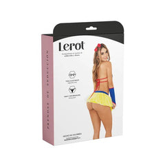 Disfraz Lerot Blancanieves para niñas con falda amarilla y corpiño azul