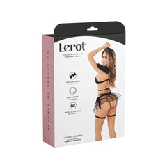 Disfraz Lerot Angel Negro: A mysterious and alluring black angel costume with flowing fabric and elegant accessories