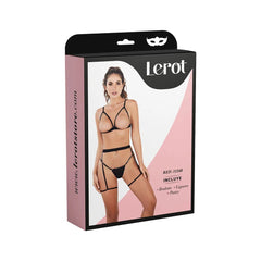 Elegant lingerie set with delicate sheer fabric and floral embroidery