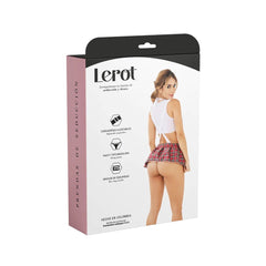 Lerot innocent schoolgirl costume with plaid skirt and white top