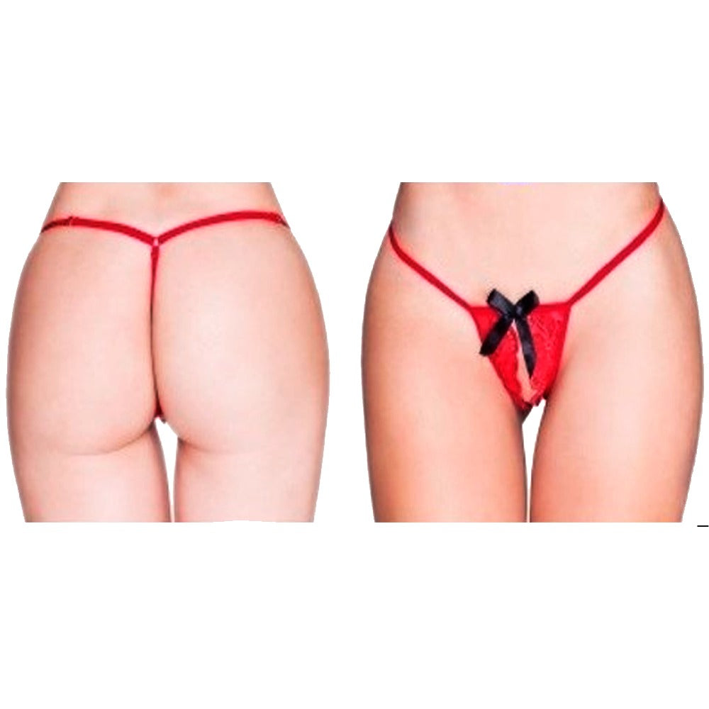 Black lace Tanga Abertura Liz underwear with intricate floral design and comfortable fit